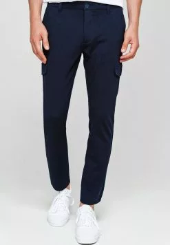 INDICODE JEANS SUPER STRETCH ECKHART - Pantalon Cargo - Navy
