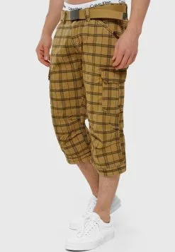 INDICODE JEANS MIT GÜRTEL NICOLAS - Short - Amber