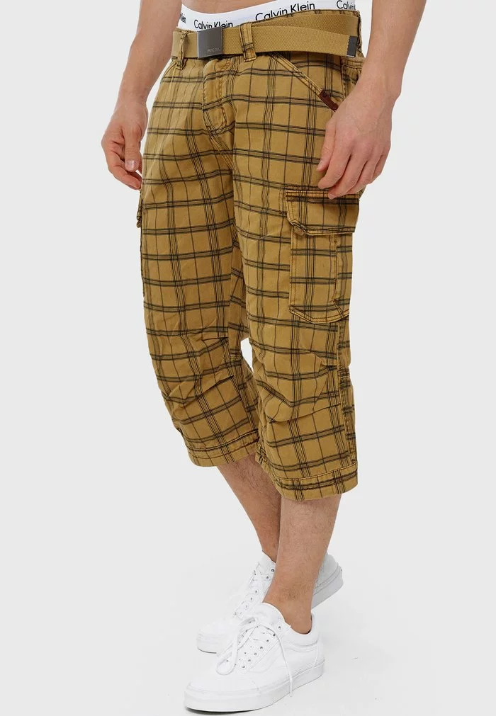 INDICODE JEANS MIT GÜRTEL NICOLAS - Short - Amber 1 INDICODE JEANS MIT GÜRTEL NICOLAS - Short - Amber