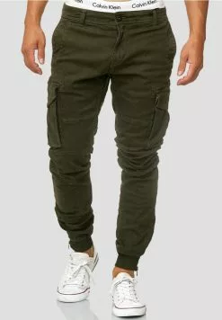 INDICODE JEANS ALEX - Pantalon Cargo - Dark Green