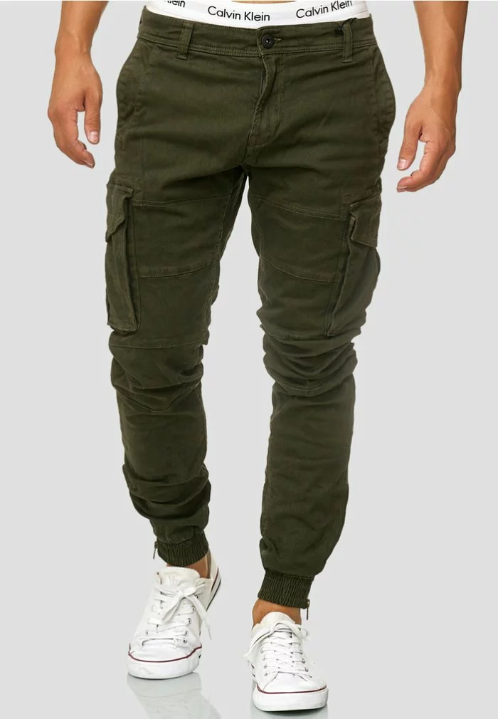 INDICODE JEANS ALEX - Pantalon Cargo - Dark Green 1 INDICODE JEANS ALEX - Pantalon Cargo - Dark Green
