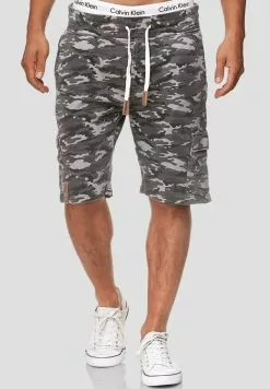 INDICODE JEANS Short - Charcoal Mix