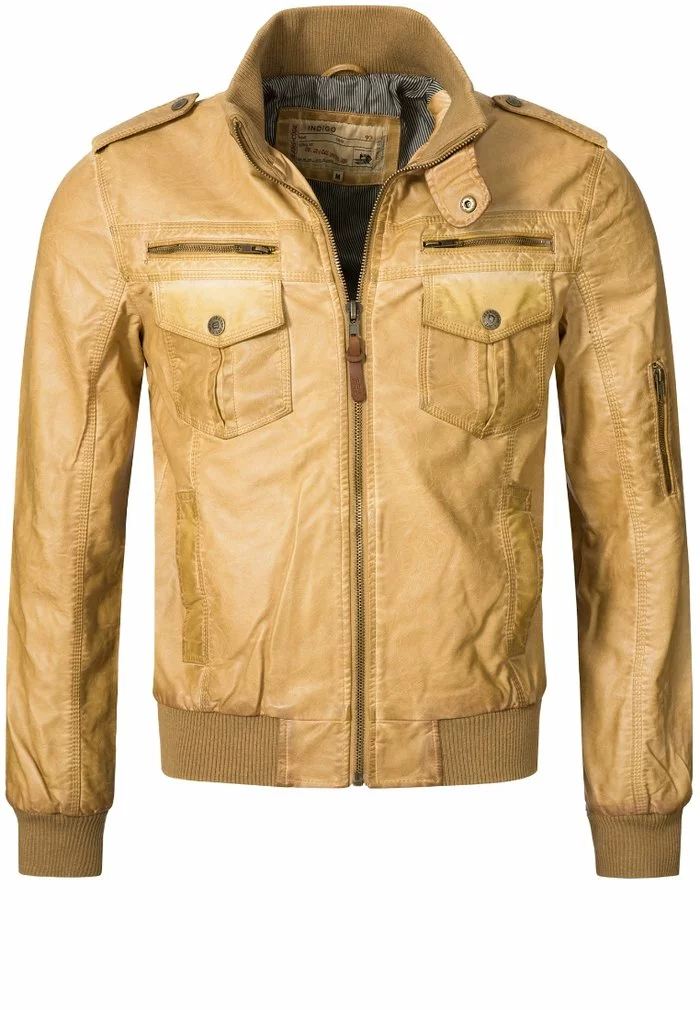 INDICODE JEANS INCO - Veste En Similicuir - Beige 5 INDICODE JEANS INCO - Veste En Similicuir - Beige – Image 5