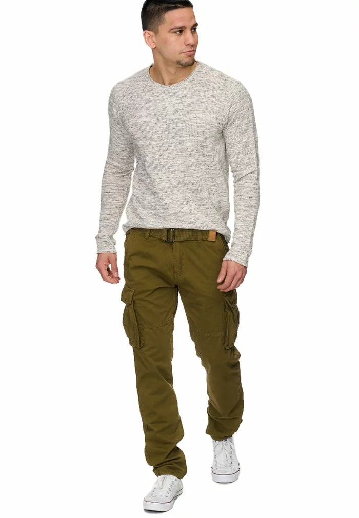 INDICODE JEANS WILLIAM - Pantalon Cargo - Green 1 INDICODE JEANS WILLIAM - Pantalon Cargo - Green