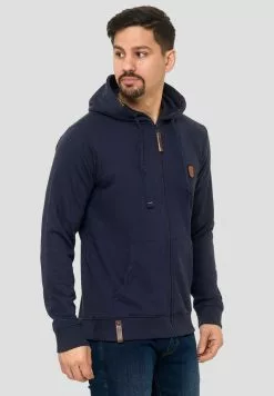INDICODE JEANS Sweat à Capuche Zippé - Navy -INDICODE JEANS Boutique 2dd58239e8084474995fb367be6dc03b