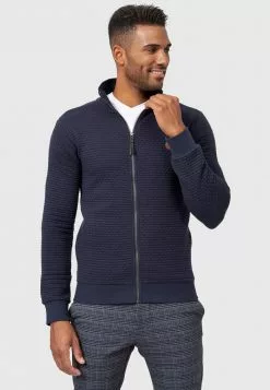 INDICODE JEANS BERMIE - Sweat à Capuche Zippé - Navy -INDICODE JEANS Boutique 2e66a2a5feb74eb2a2b1023b62e3709d