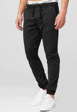 INDICODE JEANS FIELDS - Pantalon Classique - Black -INDICODE JEANS Boutique 2f9763a468404ff093685df57bb47bc6