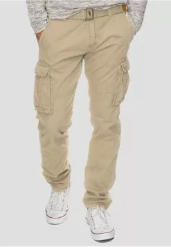 INDICODE JEANS WILLIAM - Pantalon Cargo - Beige -INDICODE JEANS Boutique 2faf671c66a742e9a0ae5bd962c0bb52