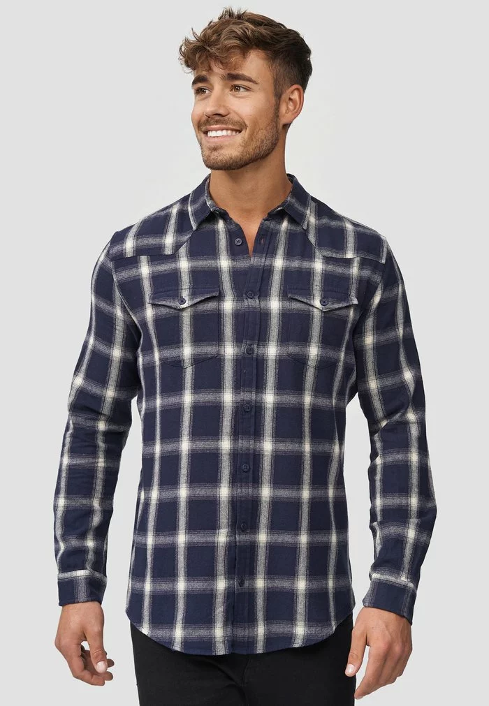 INDICODE JEANS ALTIN - Chemise - Navy 1 INDICODE JEANS ALTIN - Chemise - Navy