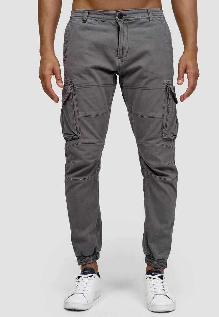 INDICODE JEANS HAWKINS - Pantalon Cargo - Dk Grey 1 INDICODE JEANS HAWKINS - Pantalon Cargo - Dk Grey