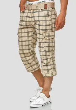 INDICODE JEANS MIT GÜRTEL NICOLAS - Short - Fog -INDICODE JEANS Boutique 350a8313e68a4c2a9ce720c4ccf8e8d2