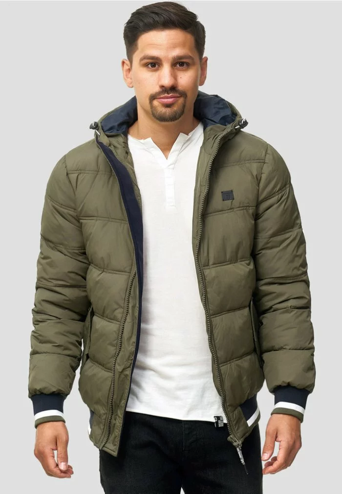 INDICODE JEANS REGULAR FIT - Veste D'hiver - Dark Green 1 INDICODE JEANS REGULAR FIT - Veste D'hiver - Dark Green