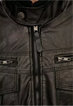 INDICODE JEANS INCO - Veste En Similicuir - Schwarz -INDICODE JEANS Boutique 3613f9645f9442aba4c4d596a4a0bf08