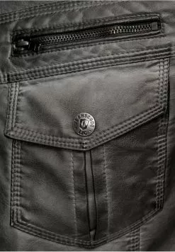 INDICODE JEANS INCO - Veste En Similicuir - Grau -INDICODE JEANS Boutique 38cb9791f5f341a0a269491f3bf44b21