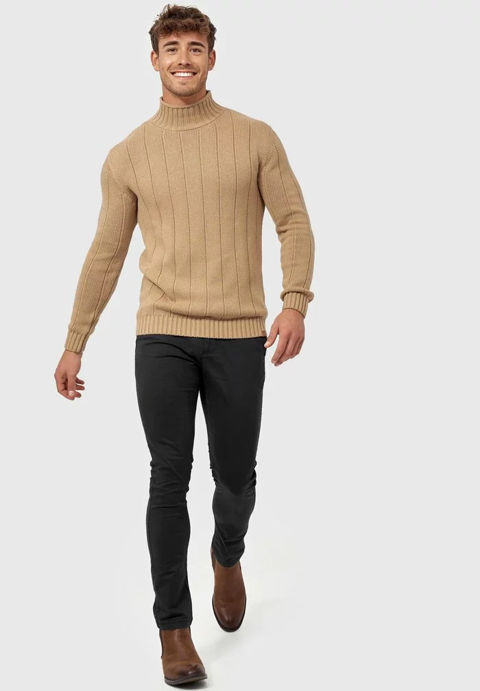 INDICODE JEANS ASPEN - Pullover - Cornstalk 2 INDICODE JEANS ASPEN - Pullover - Cornstalk – Image 2