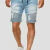 INDICODE JEANS MIT ELASTISC - Short En Jean - Blue