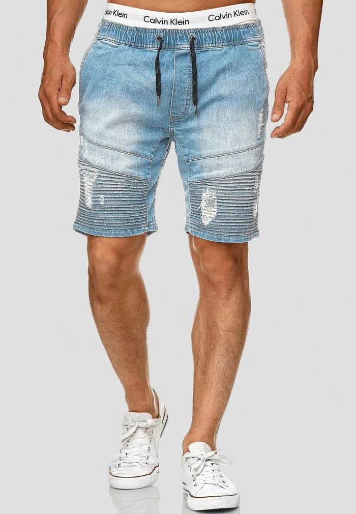 INDICODE JEANS MIT ELASTISC - Short En Jean - Blue 1 INDICODE JEANS MIT ELASTISC - Short En Jean - Blue