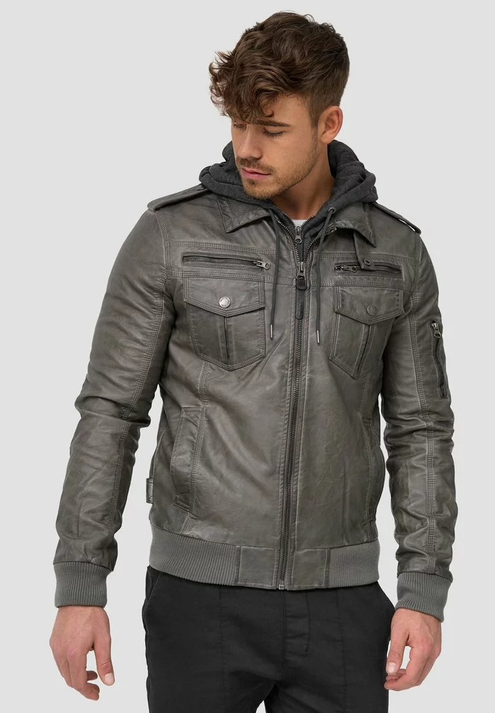 INDICODE JEANS AARON - Veste En Similicuir - Dark Grey 4 INDICODE JEANS AARON - Veste En Similicuir - Dark Grey – Image 4