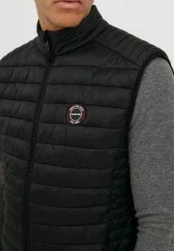 INDICODE JEANS IDDAVIDE - Veste Sans Manches - Black -INDICODE JEANS Boutique 3a23fe0089fb4e53ad59015991808f59