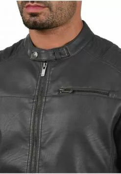 INDICODE JEANS IDJUNCTION - Veste En Similicuir - Dark Grey -INDICODE JEANS Boutique 3a70e2ae35da46cc9d1f38c4bd5b4cff