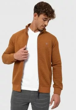 INDICODE JEANS BERMIE - Sweat à Capuche Zippé - Mottled Brown
