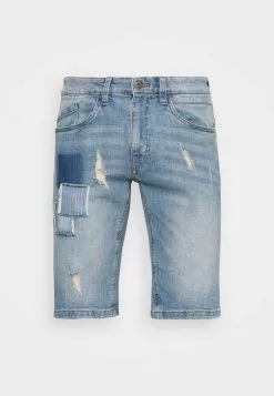 INDICODE JEANS FABRIC PATCH AVILA - Short En Jean - Blue Wash -INDICODE JEANS Boutique 3b1183cb5232446799b4f433706e8536