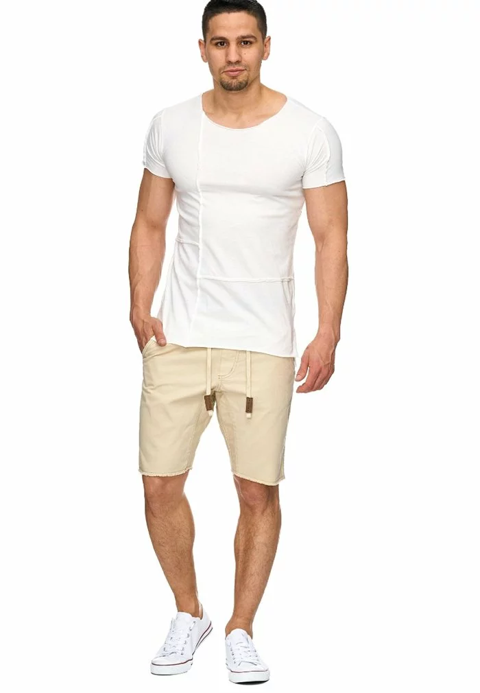 INDICODE JEANS CARVER - Short En Jean - Beige 1 INDICODE JEANS CARVER - Short En Jean - Beige