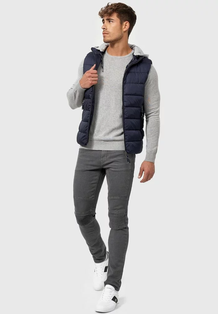 INDICODE JEANS STOCKTON - Veste Sans Manches - Navy 2 INDICODE JEANS STOCKTON - Veste Sans Manches - Navy – Image 2