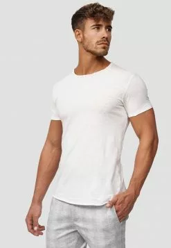 INDICODE JEANS WILBUR - T-shirt Imprimé - Weiß
