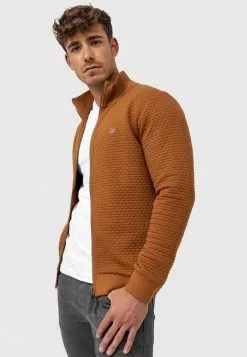 INDICODE JEANS BERMIE - Sweat à Capuche Zippé - Mottled Brown -INDICODE JEANS Boutique 3e666bc906664c4da6afb0b5154dd68c