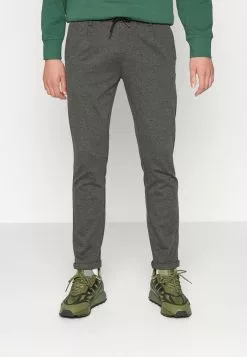 INDICODE JEANS EBERLEIN WITH ROLLED UP - Pantalon Classique - Charcoal Mix