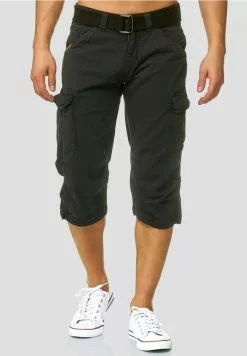 INDICODE JEANS MIT GÜRTEL NICOLAS - Short - Black