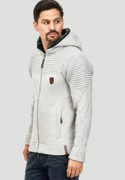 INDICODE JEANS Sweat à Capuche Zippé - Gray -INDICODE JEANS Boutique 400e4f0d29144804aa6f7c77d4b88a9e