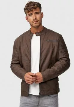 INDICODE JEANS MANUEL - Veste En Similicuir - Dark Brown