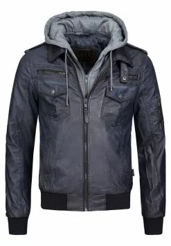 INDICODE JEANS AARON - Veste En Similicuir - Black -INDICODE JEANS Boutique 436430702d55470ba0077e5c738d700b