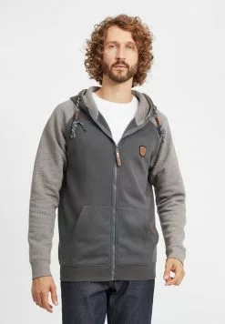INDICODE JEANS IDTERENCE - Sweat à Capuche Zippé - Grey Mix