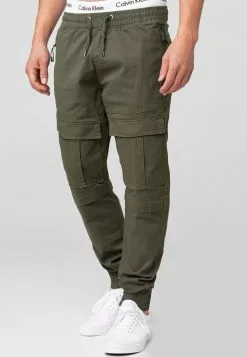 INDICODE JEANS DENNIS - Pantalon Cargo - Army -INDICODE JEANS Boutique 44148ae1db8547e0ad4f0bd372e25811
