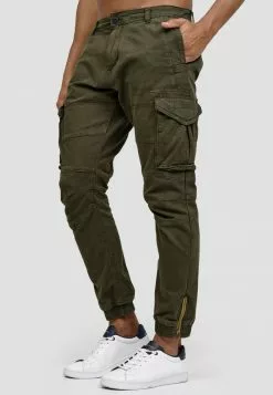 INDICODE JEANS HAWKINS - Pantalon Cargo - Forest -INDICODE JEANS Boutique 45b9a9aed11b4fc9a1d4f3e9ebee6f1a
