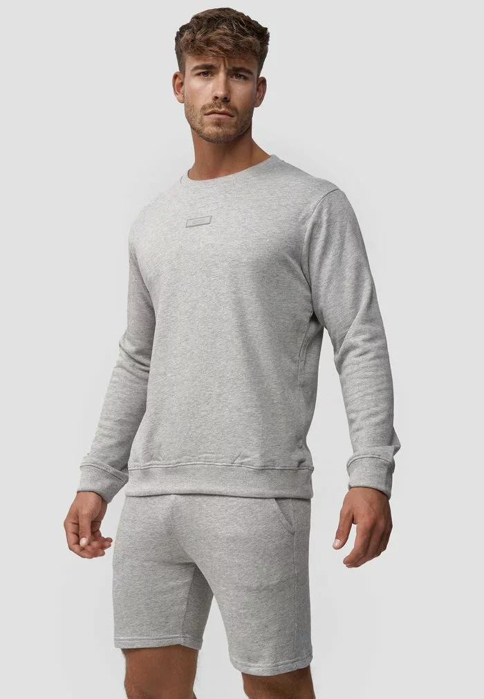 INDICODE JEANS BAXTER - Sweatshirt - Lt Grey Mix 5 INDICODE JEANS BAXTER - Sweatshirt - Lt Grey Mix – Image 5