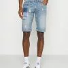 INDICODE JEANS FABRIC PATCH AVILA - Short En Jean - Blue Wash