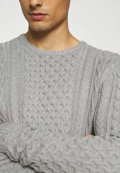 INDICODE JEANS BELINSKI - Pullover - Mottled Light Grey -INDICODE JEANS Boutique 4b9ee807879f4f33a5acd19415e64226