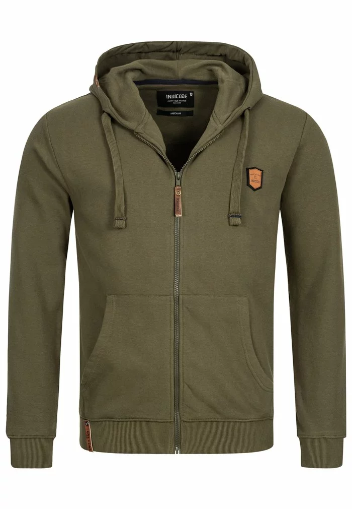 INDICODE JEANS Sweat à Capuche Zippé - Army 6 INDICODE JEANS Sweat à Capuche Zippé - Army – Image 6