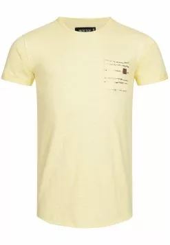 INDICODE JEANS MORAN - T-shirt Imprimé - Pale Banana -INDICODE JEANS Boutique 4d56460ef19545a181fc833d6419275c