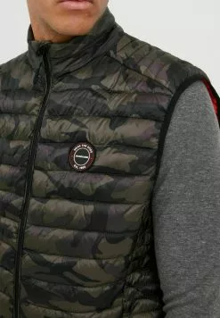 INDICODE JEANS IDDAVIDE - Veste Sans Manches - Dired Camouflage -INDICODE JEANS Boutique 4e6b3ecd9fbb4b2cba93c940c3b18fc7