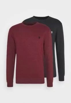 INDICODE JEANS EBACH 2 PACK - Sweatshirt - Black/bordeaux -INDICODE JEANS Boutique 501a8f316d144b66ab7b459b722f636b