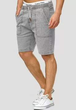 INDICODE JEANS Short - Light Grey
