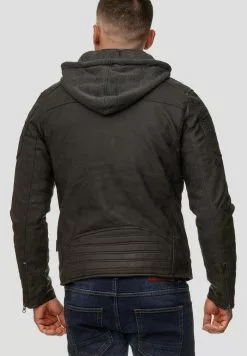 INDICODE JEANS MIGUEL - Veste En Similicuir - Black -INDICODE JEANS Boutique 52de39a889cc4f8ab63973bbb87841cd