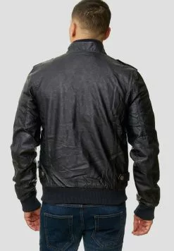 INDICODE JEANS INCO - Veste En Similicuir - Navy -INDICODE JEANS Boutique 532cc551a53848059218765746ad9cd0