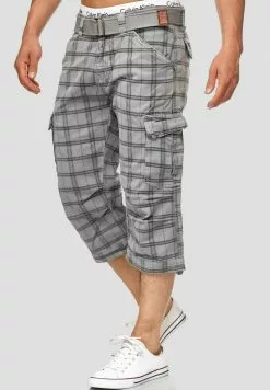 INDICODE JEANS MIT GÜRTEL NICOLAS - Short - Light Grey -INDICODE JEANS Boutique 540d41da0bc943aba7d9eed9185bcac7