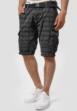 INDICODE JEANS MONROE - Short - Raven Check